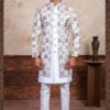 Attractive Off-White Designer Indo-Western Sherwani Set for Engagement and Wedding