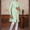 Elegant Sea Green Designer Sherwani Set for Reception and Engagement
