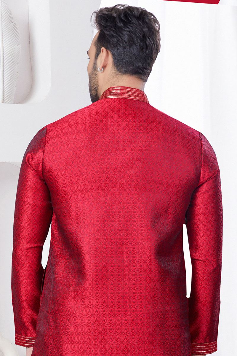 Splendid Maroon Designer Kurta and Churidar Set for Festivals, Wedding