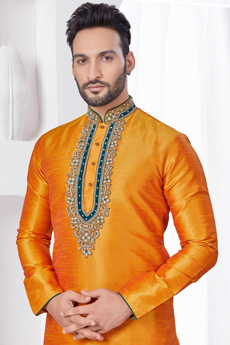 Awesome Mango Designer Kurta and Churidar Set for Haldi, Festivals