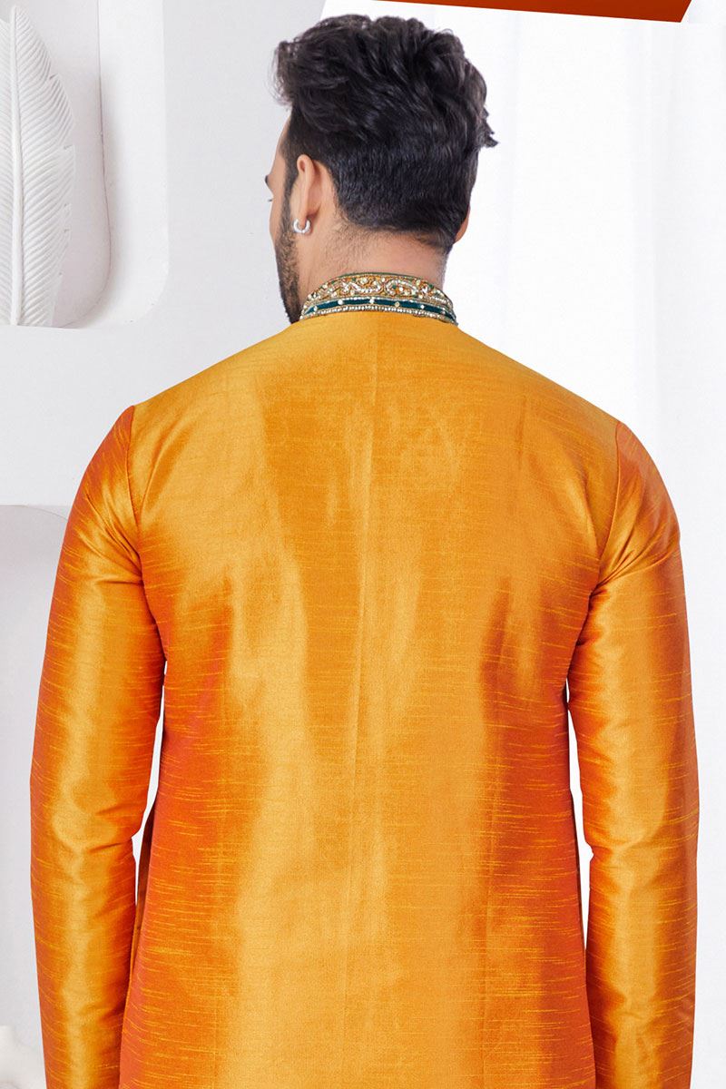 Awesome Mango Designer Kurta and Churidar Set for Haldi, Festivals