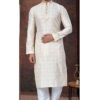 Elegant Cream Designer Kurta and Churidar Set for Wedding and Festivals