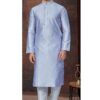 Dashing Light Bluish Designer Kurta and Churidar Set for Party and Festivals