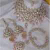 Royal Baby Pink Bridal Designer Necklace Set for a Wedding, Reception, and Engagement