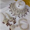 Creative Maroon Bridal Designer Necklace Set for a Wedding and Reception