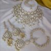 Charismatic White Bridal Designer Necklace Set for a Party and Engagement