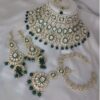 Ethnic Green Bridal Designer Necklace Set for a Mehendi, Wedding, and Reception