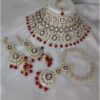 Dazzling Red Bridal Designer Necklace Set for a Wedding and Reception