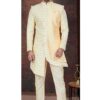 Captivating Gold Designer Indo-Western Sherwani for Reception and Engagement