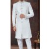 Royal Off-white Designer Indo-Western Sherwani for Reception, and Engagement