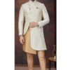 Artistic Cream with Chikoo Designer Indo-Western Sherwani for Reception and Party