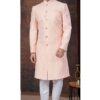 Majestic Peach Designer Indo-Western Sherwani for Engagement and Reception