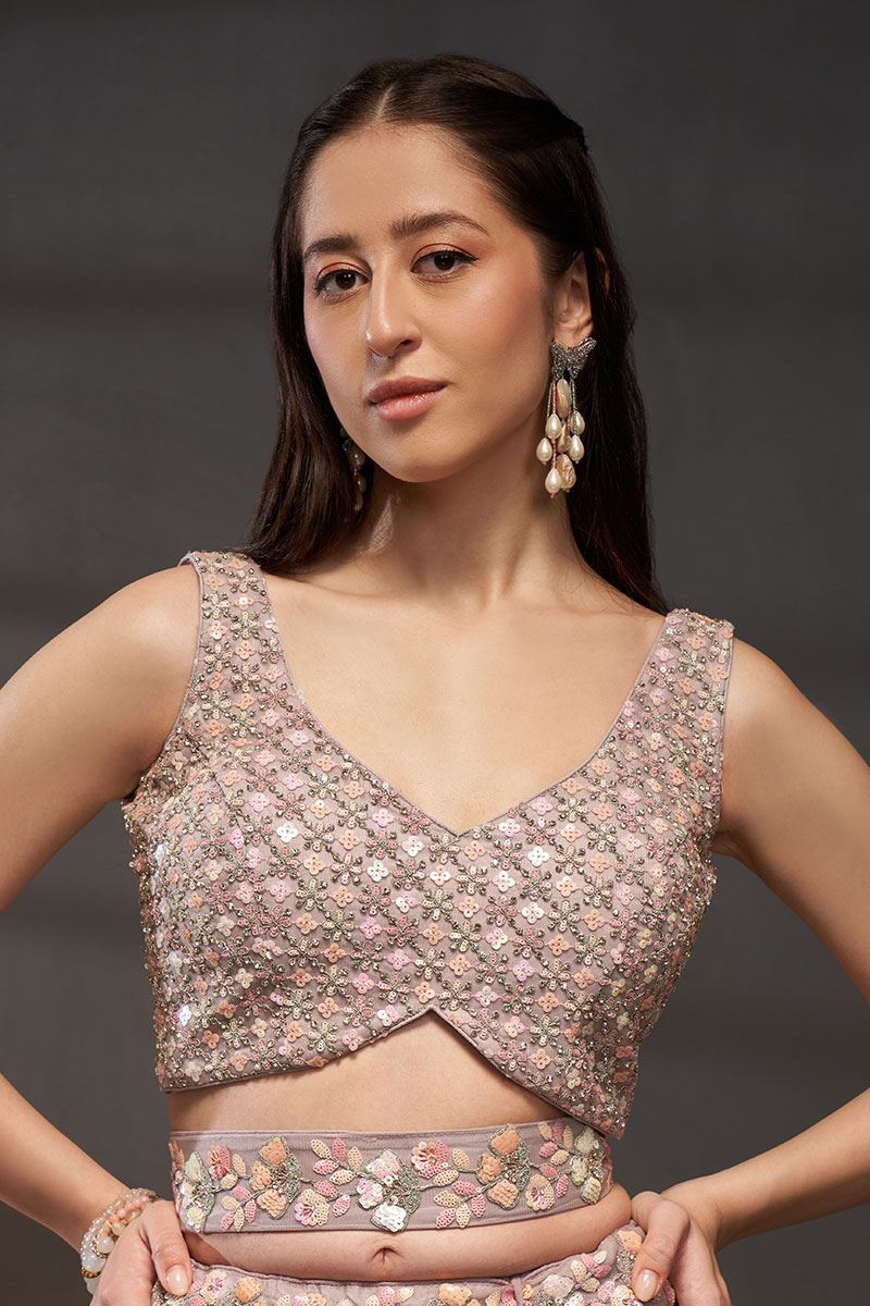 Charismatic Mauve Colored Designer Lehenga Choli