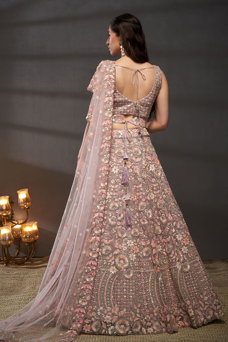 Charismatic Mauve Colored Designer Lehenga Choli