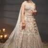 Breathtaking Cream Colored Designer Lehenga Choli