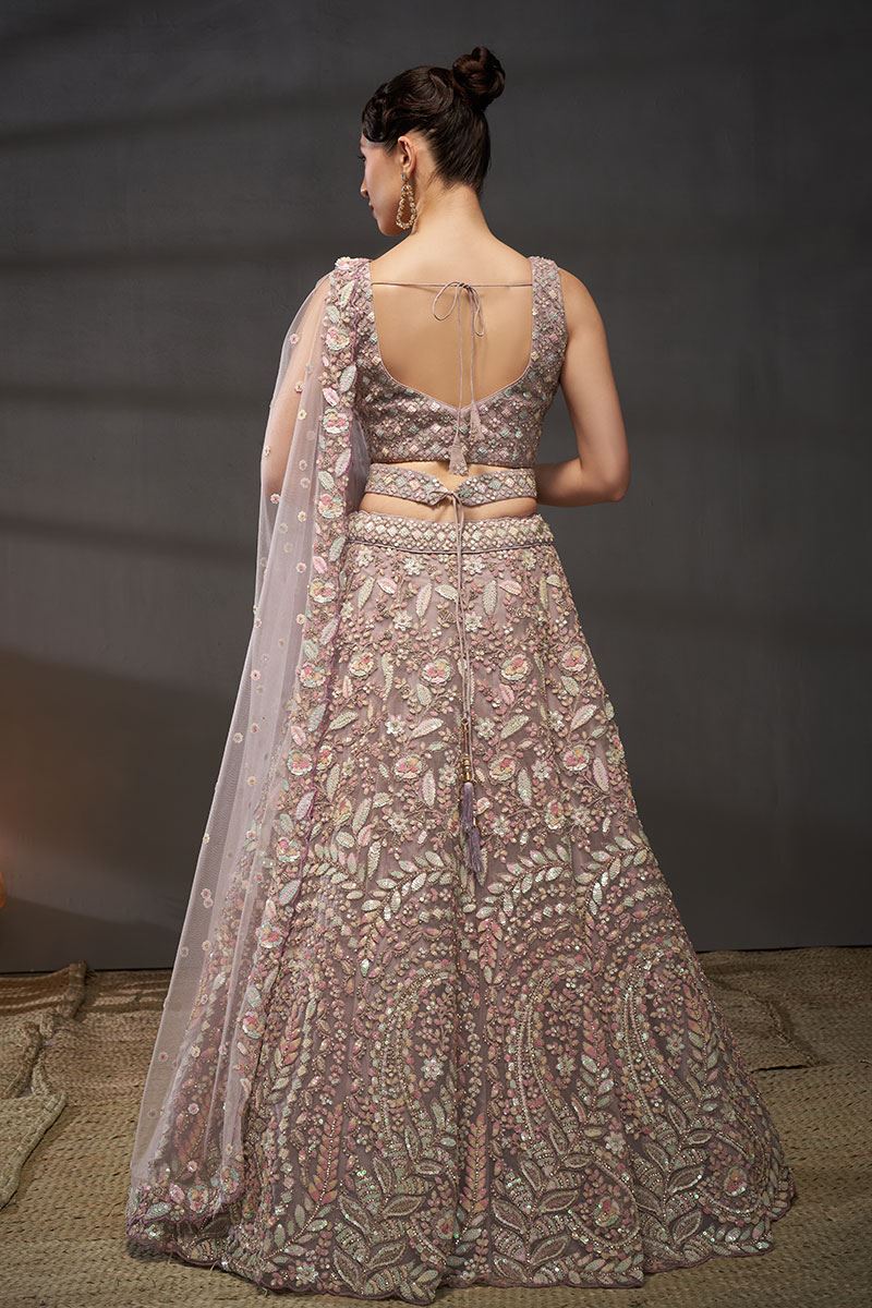 Ethnic Mauve Colored Designer Lehenga Choli