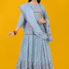 ClassyBlue Art Silk Designer Anarkali Suit for a Party, and Festival