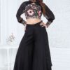 OutstandingBlack Designer Palazzo Suit for Party