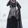 GorgeousBlack Designer Palazzo Suit for Party
