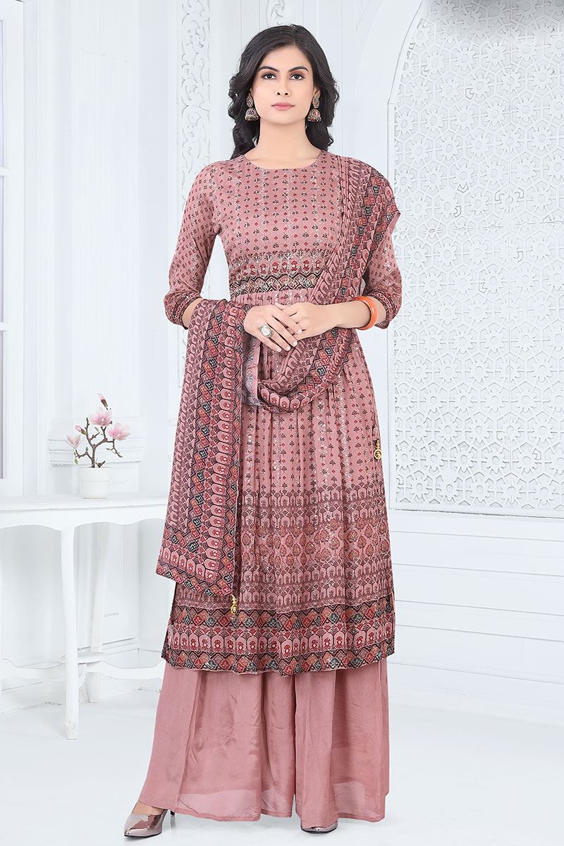 DivinePeach Designer Palazzo Suit for Festival and Party