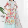 MarvelousSky Blue Designer Palazzo Suit for Festival and Party