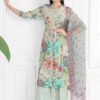 GlamorousSea Green Designer Palazzo Suit for Festival and Party