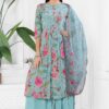 ExquisiteSky Blue Designer Palazzo Suit for Festival and Party
