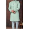 Fancy Pista Designer Indo-Western Sherwani for Engagement and Reception