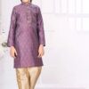 Amazing Wine Colored Designer Kid’s Kurta Pajama Set for Festivals, Weddings, and Party