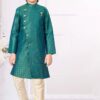 Awesome Green Colored Designer Kid’s Kurta Pajama Set for Festivals, Weddings, and Party