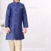 Charming Navy Blue Colored Designer Kid’s Kurta Pajama Set for Festivals, Weddings, and Party