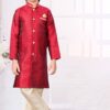 Attractive Maroon Colored Designer Kid’s Kurta Pajama Set for Festivals, Weddings, and Party