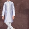 Magnificent Light Lavender Colored Designer Kid’s Kurta Pajama Set for Festivals, Engagements, Reception, and Party
