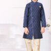 Dashing Navy Blue Colored Designer Kid’s Kurta Pajama Set for Festivals, Weddings, and Party