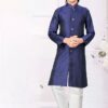 Magnificent Navy Blue Colored Designer Kid’s Kurta Pajama Set for Festivals, Wedding, and Party