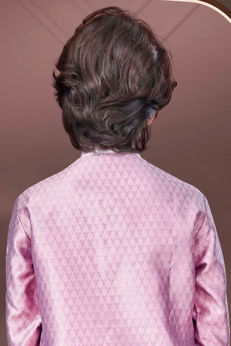 Fashionable Light Purple Colored Designer Kid’s Kurta Pajama Set for Festivals, Engagement, Reception, and Party