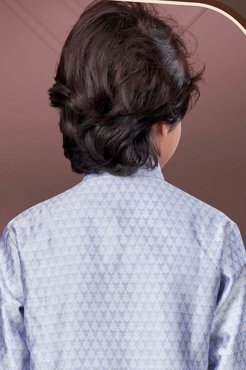 Captivating Light Lavender Colored Designer Kid’s Kurta Pajama Set for Festivals, Engagements, Reception, and Party