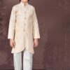 Appealing Cream Colored Designer Kid’s Kurta Pajama Set for Festivals, Engagement, Reception, and Party