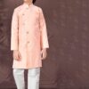 Classy Peach Colored Designer Kid’s Kurta Pajama Set for Festivals, Engagement, Reception, and Party