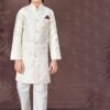 Charming Cream Colored Designer Kid’s Kurta Pajama Set for Festivals, Engagements, and Party