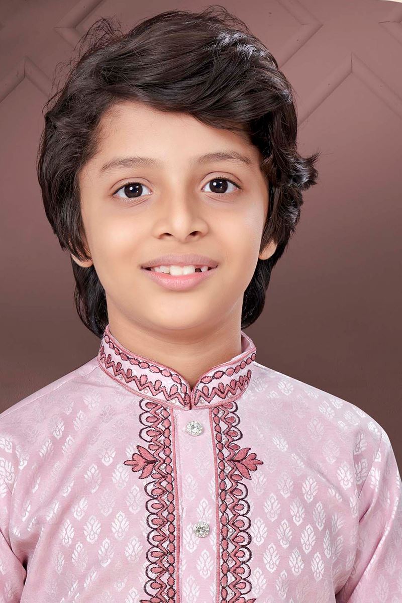 Royal Light Purple Colored Designer Kid’s Kurta Pajama Set for Festivals, Engagements, Reception, and Party