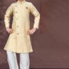 Amazing Gold Colored Designer Kid’s Kurta Pajama Set for Festivals, Engagements, Reception, and Party