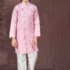 Enticing Light Pink Colored Designer Kid’s Kurta Pajama Set for Festivals, Engagements, Reception, and Party