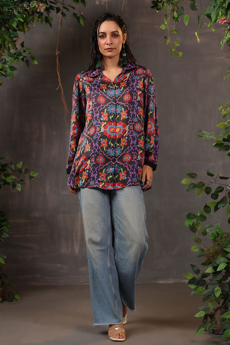 Astounding Black Designer Short Top for Casual Wear