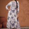 Mesmerizing Light Pink Semi Crepe Designer Palazzo Suit for Party and Festive wear