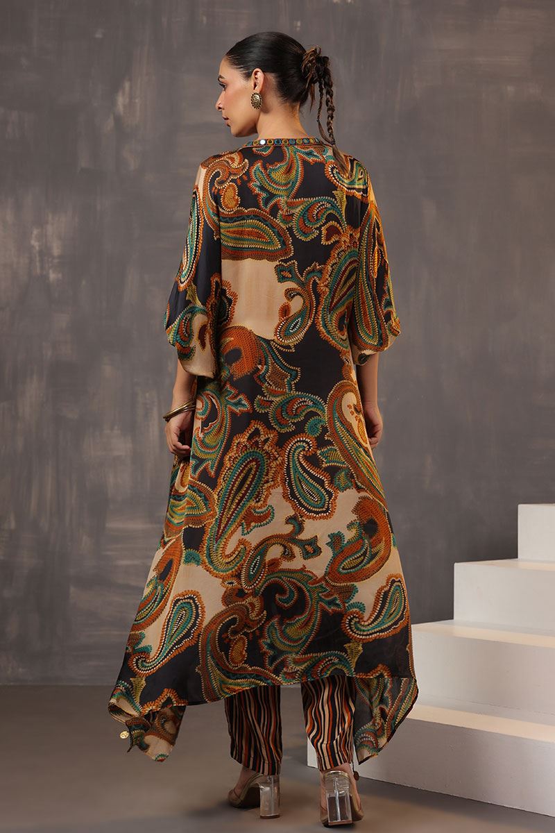 Royal Paisley Printed Designer Straight Cut Suit for Party and Festive Wear