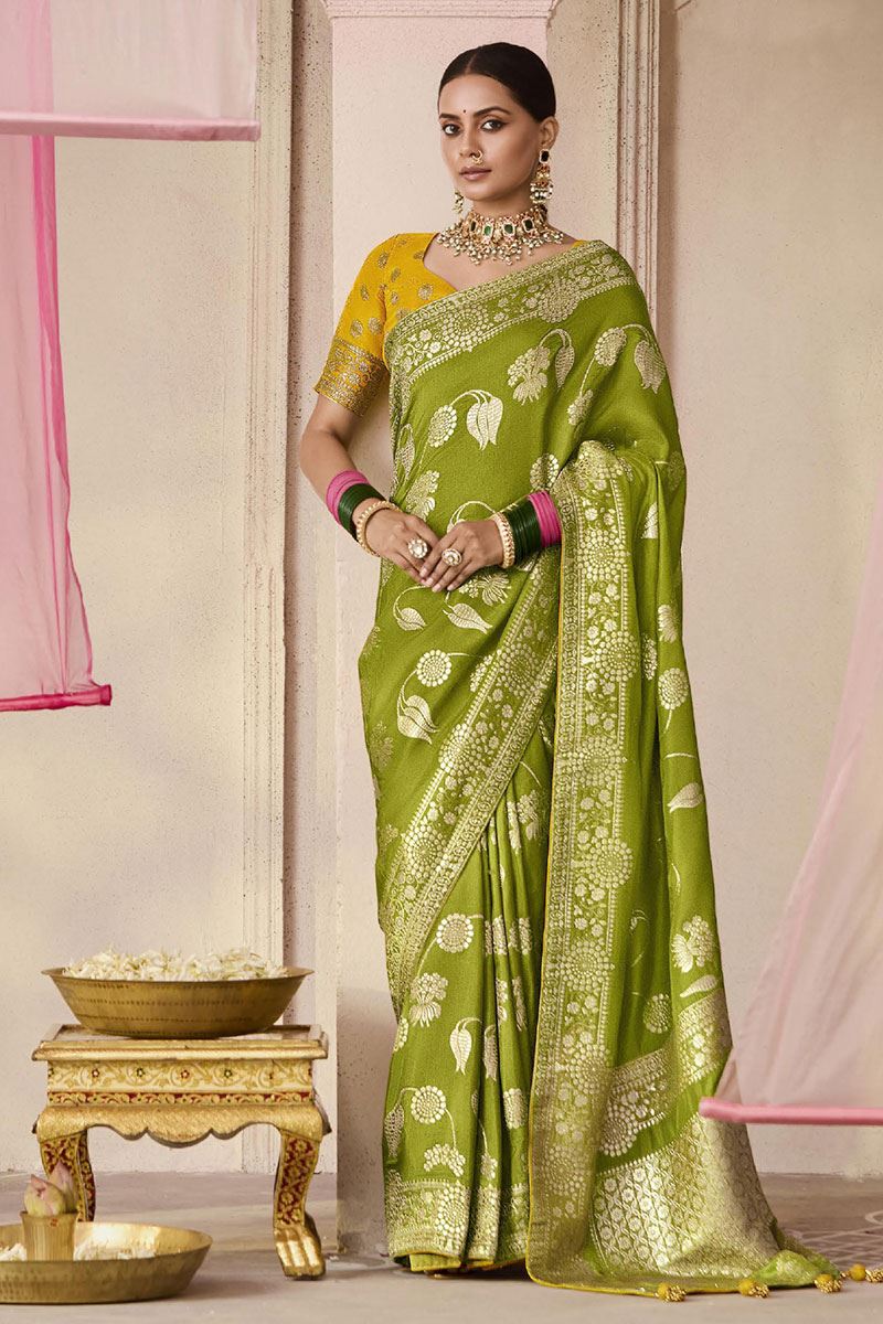 Royal Dola Viscose Silk Designer Saree for Wedding, Engagement and Reception