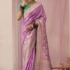 Ethnic Pink Designer Saree for Wedding, Engagement and Reception
