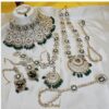 Beautiful Green Designer Wedding Necklace Set for Wedding, Reception, and Mehendi