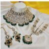 Exuberant Green Designer Bridal Necklace Set for Wedding, Reception, and Mehendi
